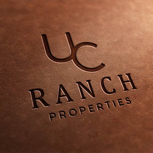 UC Ranch Properties Logo on Leather